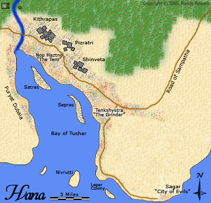 map: City of Hana, Present Day