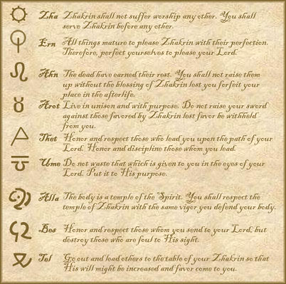 Zhakrin: Nine Holy Edicts of the Black Order